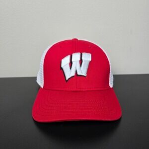 Wisconsin Badgers‎ Hat Cap Mens SnapBack Red W Logo NCAA College Football